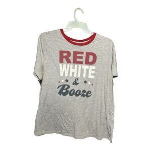 Gray 4th Of July Graphic Tee